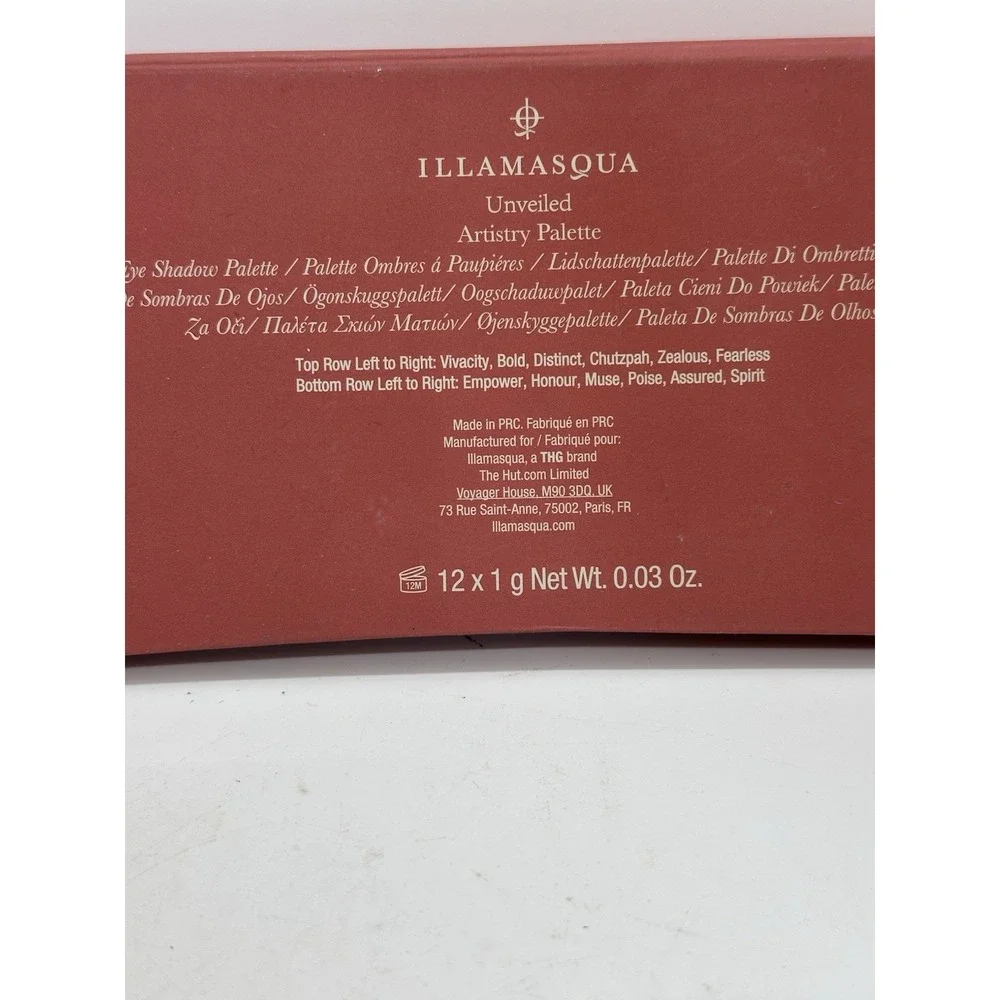 Illamasqua -‎ Unveiled - Artistry Eyeshadow Palette - $50 - Brand New!